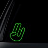 Shocker Hand Sign Car Decal / Sticker - Lime Green