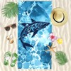 beinkmake Shark Beach Towel 30 × 60inch Microfiber Oversized Lightweight