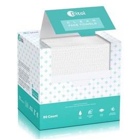 Toallas faciales, toallas faciales desechables de 10 x 12 pulgadas, toallas faciales XL, toallitas secas ultra suaves para eliminar el maquillaje, toa