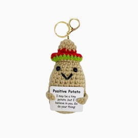 Hoepavy Key Chains For Women,Car Keyring,Crochet Potato Keychain Backpack Decoration,Luggage And Car Key Pendant ﻿