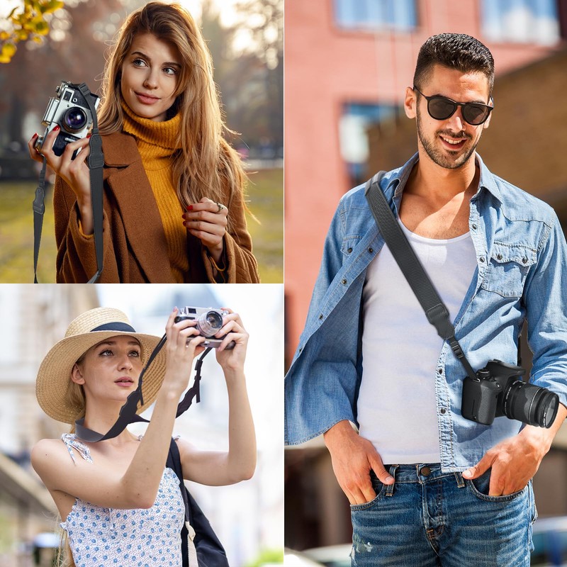 FIEIL Neck Strap Silicone Camera Straps - Padded Camera Strap,