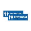 Signs ByLITA Basic - Letrero unisex para baño (azul) -