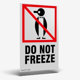 Kenco 3" X 5" Do Not Freeze Safe Handling Warning Stickers for Shipping and Packing - 500 Adhesive Labels Per Roll