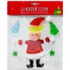 Set of 6 x Christmas Xmas Window Gel Jelly Stickers
