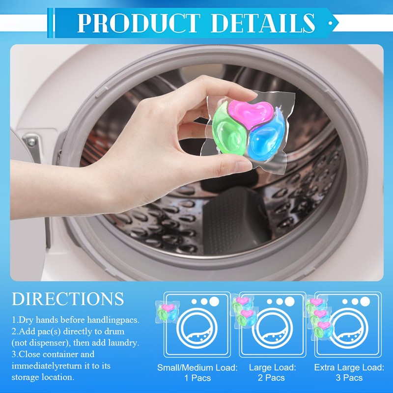 Heigble 180 Count Laundry Detergent Pods Bulk Washing Machine Detergent