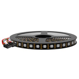 5 m WS2815 LED Strip (WS2812B Retrofitted Version), 60LED/s Black InDoor Digital Addressable RGB with IC Flexible Light Strip, DC 12 V