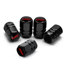 5PCS Tire Valve Stem Caps for Dodge Challenger Durango SRT 392 Accessories, Aluminum Tire Valve Cap Set, Corrosion Resistant,Dust Proof Leak-Proof Air Cover (Red,392)