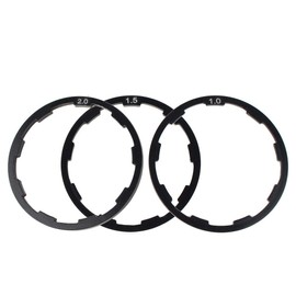 Arandela De Bicicleta ,Espaciador De Bicicleta, 3 Piezas/Juego 3 Tamaño 1 Mm + 1,5 Mm + 2 Mm Espaciador De Cubo De Volante De Bicicleta Soporte Inferior De Bicicleta Junta De Arandela De Eje