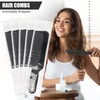 6 Pack Heat Resistant Hair Cutting Combs, 9 Inch Flat