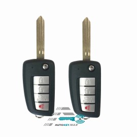 AUTO KEY MAX For 2003-2006 Infiniti G35 NISSAN 350Z Flip Remote Car Key Fob 4 BUTTON KBRSTU15