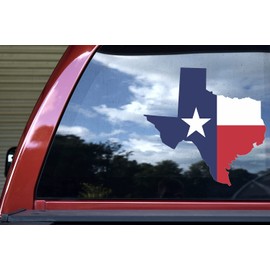 StickerTalk Texas Flag Vinyl Sticker, 13 inches by 13 inches