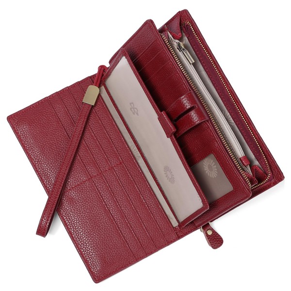 SENDEFN Women's Wallet Large Capacity RFID Blocking Leather Wallets Cards