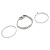 3pcs Women Watch Rhinestone Bracelet Set Accurate Time Stylish Waterproof