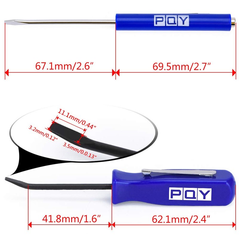 PQY Pocket Magnetic Screwdriver Slotted Head With Magnet Top +