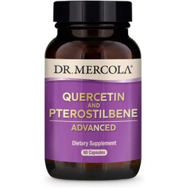 Dr. Mercola Quercetin & Pterostilbene Advanced Dietary Supplement, 30 Servings (60 Capsules), Supports Lung and Immune Health*, Non GMO, Soy Free, Gluten Free