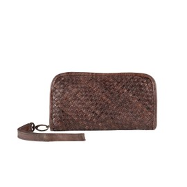 Wristlet Women Wallet Purses in Real Leather (Hand Made), Soft Ladies Purse with Zippers and Strap - Credit Card Wallet