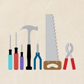 CafePress Tool Set Tote Bag Reusable Natural Beige Canvas Shopping Bag