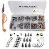 THKFISH Piombi da Pesca Accessori Pesca Texas Rig,Carolina Rig,Ami da