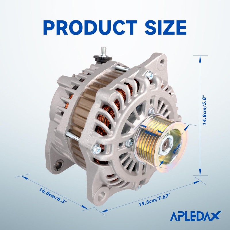 APLEDAX High Output Alternator For/INFINITI JX35 2013 QX60 2014 2015