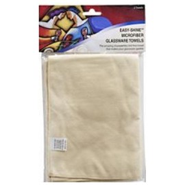 Microfiber Glassware Cleaning Towels, 15.75 x 11.75 inches, Set of 2, for Glass, Silverware and Fine China