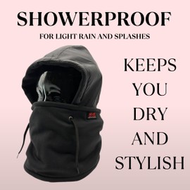 GM Apparel Balaclava Ski Mask Windproof Winter Thermal Face Mask Unisex, Elastic Warm Soft Fleece Hood Breathable Face Cover Ski Snood Men Women Neck Warmer Outdoor Sports Motorcycle Cycling Black