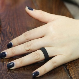 Tuhaoge Anillo de Boda de Silicona para Mujeres y Hombres, alianzas de Boda de Goma de Silicona, Negro, 8