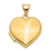10k Yellow Gold Plain Heart Locket 20 mm x 15