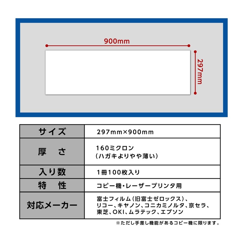 Long Paper A3 Length 35.4 inches (900 mm) x Width