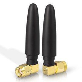 Eightwood Omnidirectional WiFi Antenna Lightweight Small 2.4G 5G 5.8G Right Angle RP SMA Male for Computer USB Adapter Router Wireless FPV Reversing Camera