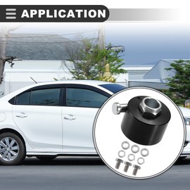 Motoforti Universal Steering Wheel Quick Release Disconnect, 3 Holes Hub 0.27" Bore, Aluminium Alloy, Black, 1 Set