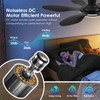 BayDay Ceiling Fans with Lights, Flush Mount Ceiling Fan Led
