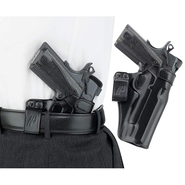 Galco Waistband Inside The Pant Leather Holster for Amt Hardballer Colt 5in, Black, Right WB212B