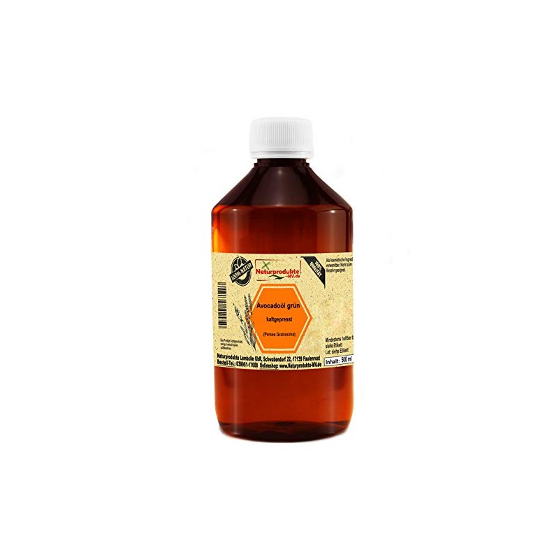 Avocado Oil Raw Green Cold Pressed (500 ml) Avocado Oil