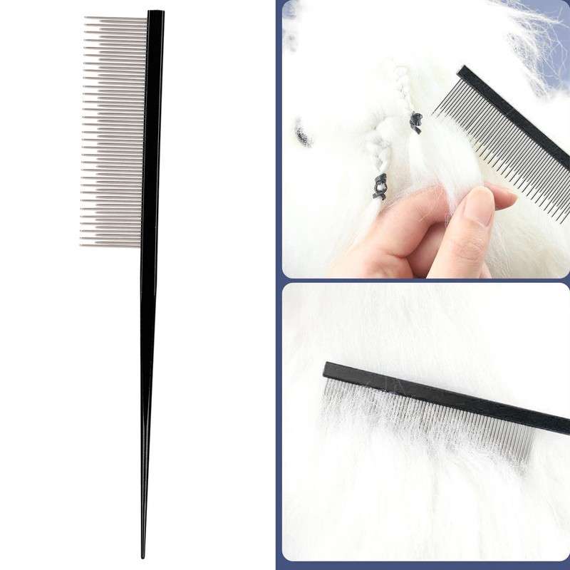 Pet Comb Ergonomic Dog Grooming Comb Removes Tangles and Knots