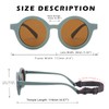 COASION Baby Polarized Round Sunglasses Flexible Rubber Shades with Strap