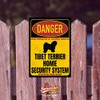 Tibet Terrier Sign Danger Security System Door Sign Dog Warning