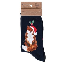Wrendale Designs by Hannah Dale - Festive Fox - Womens Christmas Theme Socks - One Size
