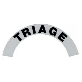 TRIAGE -  Highly Reflective Fire Helmet Crescent Decals -  A PAIR