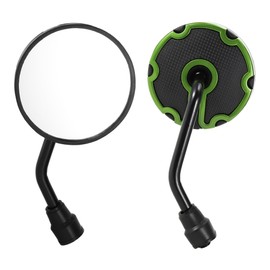 REPAIROCK 1 Satz Motorrad-Rückspiegel Lenkerende Seitenspiegel Halterung Universal Einstellbar Eisen Kunststoff Grün Schwarz M10 Runde Form