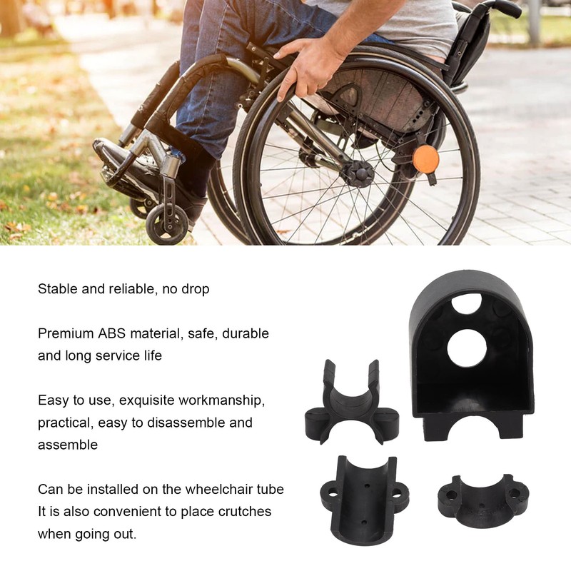 Cane Holder for Walker Rollator Wheelchair Stable Walking Stick Crutch