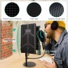 Rigych Microphone Isolation Shield with Pop Filter and Mic Stand