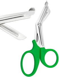 AAProTools Heavy Duty Nurse Doctor Paramedic Trauma Shears Scissors 7.25" (Green Handle Silver Blade)