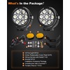 LEDMIRCY Round Off Road Lights, Ditch Lights With Toggle Switch