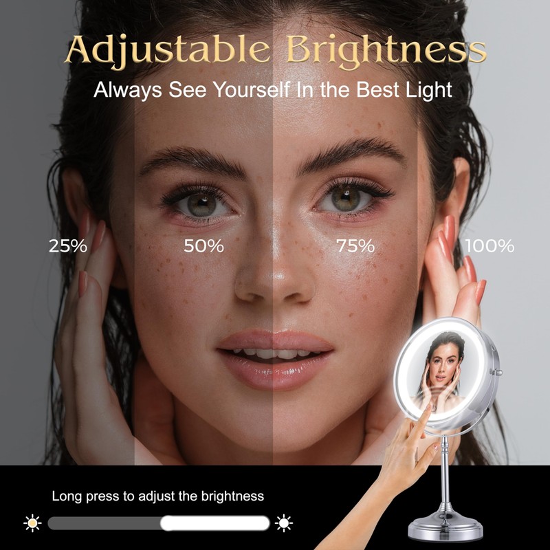 Super Zoom 15X Magnifying Makeup Mirror with Lights - 15X