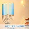 Baquler 9 Pcs LED Hanukkah Candles Battery Operated Hanukkah Flameless