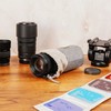 BELLE VOUS Grey Protective Camera Lens Pouch Bags - 2-in-1