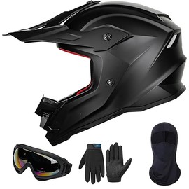 ILM Youth ATV Helmet Kids Dirt Bike Motocross BMX Off Road Motorbike Go Kart Casco DOT ECE Model Z705 (Matte Black, M)