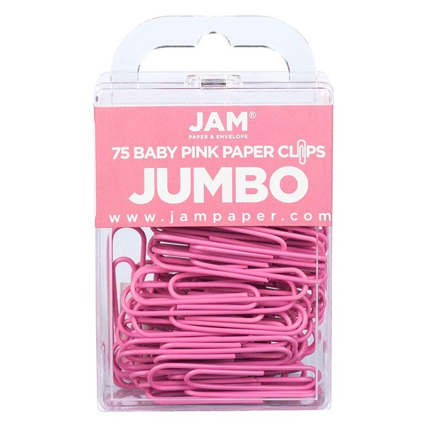 JAM PAPER Colorful Jumbo Paper Clips - Large 2 Inch
