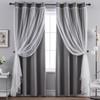 Anytime Home Curtains Blackout and Sheer Layered Solid Window Curtain