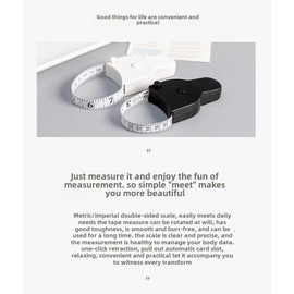 Automatic high-Precision Measurement Ruler, Dimension Ruler, Fitness Ruler, Waist Hip Circumference, arm Circumference, Leg Circumference, Abdominal Circumference Measurement Soft Ruler (Pink)